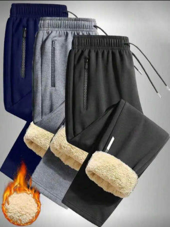 Winter Thickened And Padded Warm Casual Long Pants,
