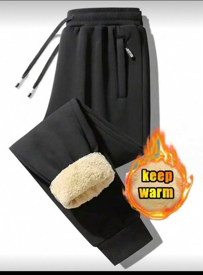 Winter Thickened And Padded Warm Casual Long Pants,