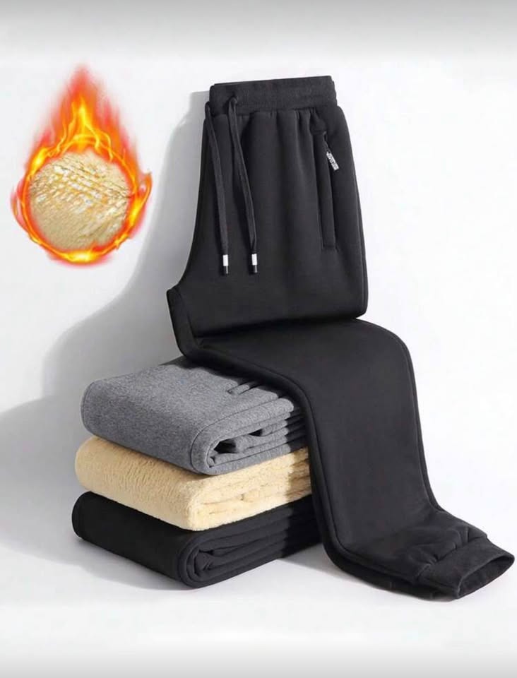 Winter Thickened And Padded Warm Casual Long Pants,