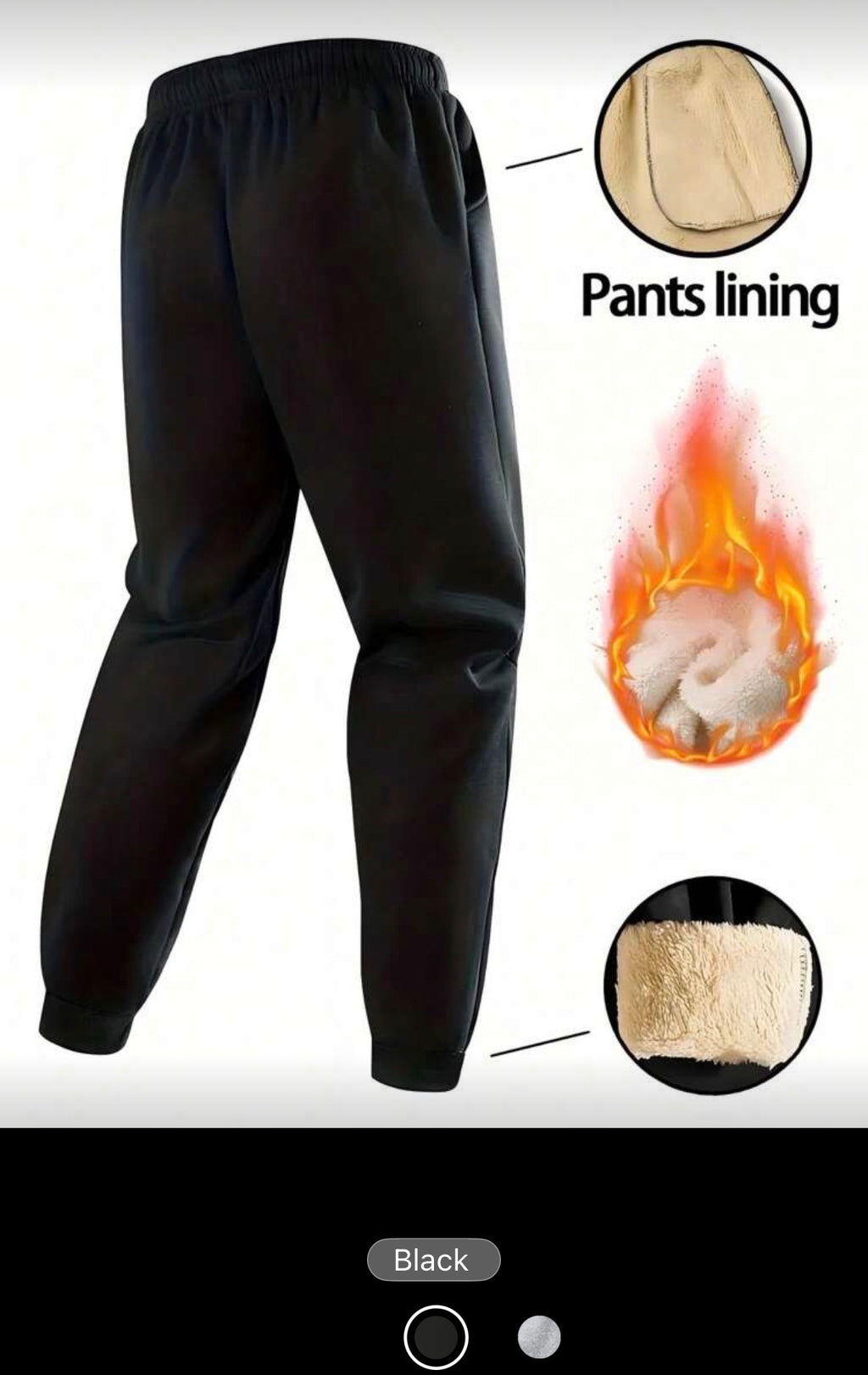 Men's Winter Thickened And Padded Warm Casual Long Pants, Fleece