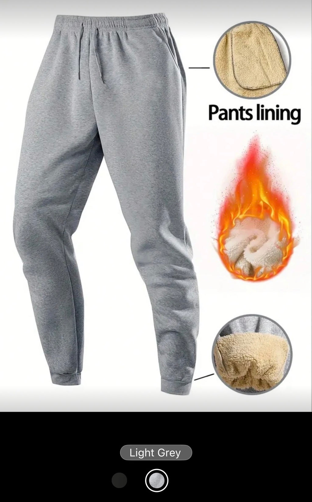 Men's Winter Thickened And Padded Warm Casual Long Pants, Fleece