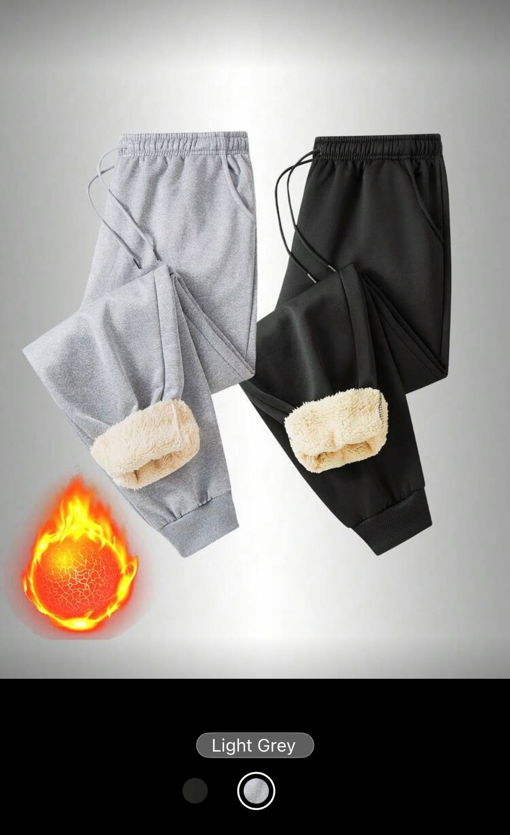 Men's Winter Thickened And Padded Warm Casual Long Pants, Fleece