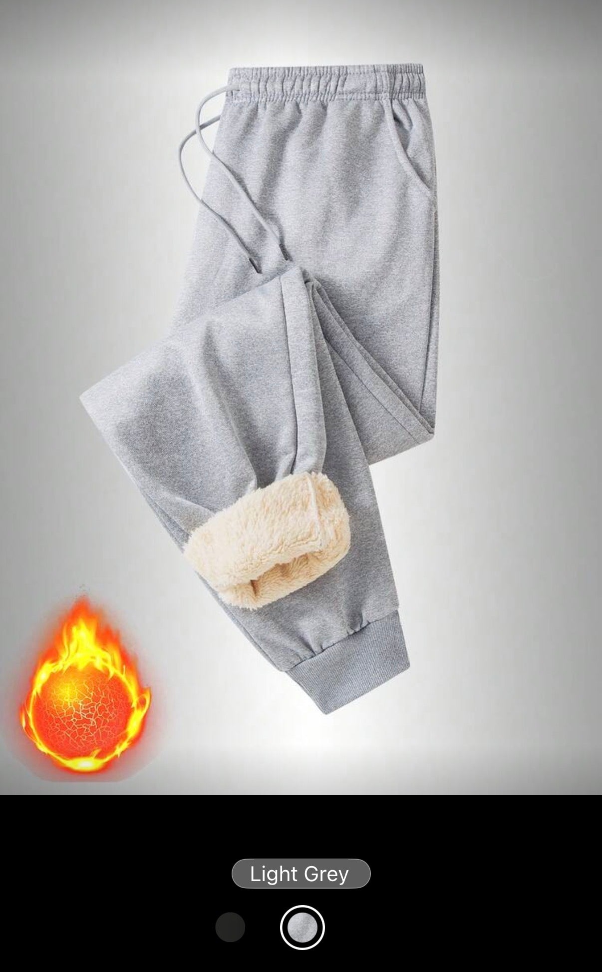 Men's Winter Thickened And Padded Warm Casual Long Pants, Fleece